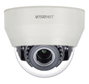 Hanwha Wisenet Caméra Dôme IR 2MP Full HD 1080p, Vari-focale 3.2~10mm, IP66, IK10, Blanc Ivoire
