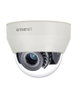 Hanwha Wisenet Caméra Dôme IR 2MP Full HD 1080p, Vari-focale 3.2~10mm, IP66, IK10, Blanc Ivoire