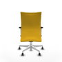 Piqueras Y Crespo Silla Albacete confidente, Jaune, Similpiel, Base Blanche