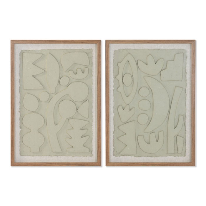 Home ESPRIT Cadre Papier Verre 50 x 3 x 70 cm Beige Home ESPRIT Cadre Papier Verre 50 x 3 x 70 cm Beige
