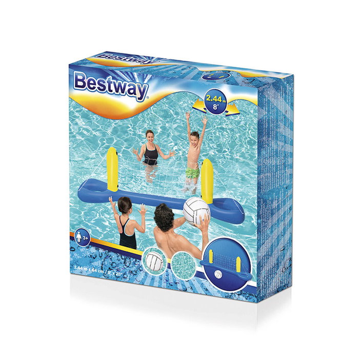 Bestway Jeu de volley-ball flottant gonflable 244 x 64 cm avec ballon