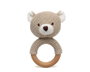 KioKids - Mordedor Osito en bois et coton, anneau de hêtre, jouet d'éveil écologique pour bébé +3 mois, collection Cotton Friends