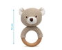 KioKids - Mordedor Osito en bois et coton, anneau de hêtre, jouet d'éveil écologique pour bébé +3 mois, collection Cotton Friends