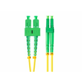 Lanberg Latiguillo fibre optique SC/APC vers LC/APC, 2 m, Jaune