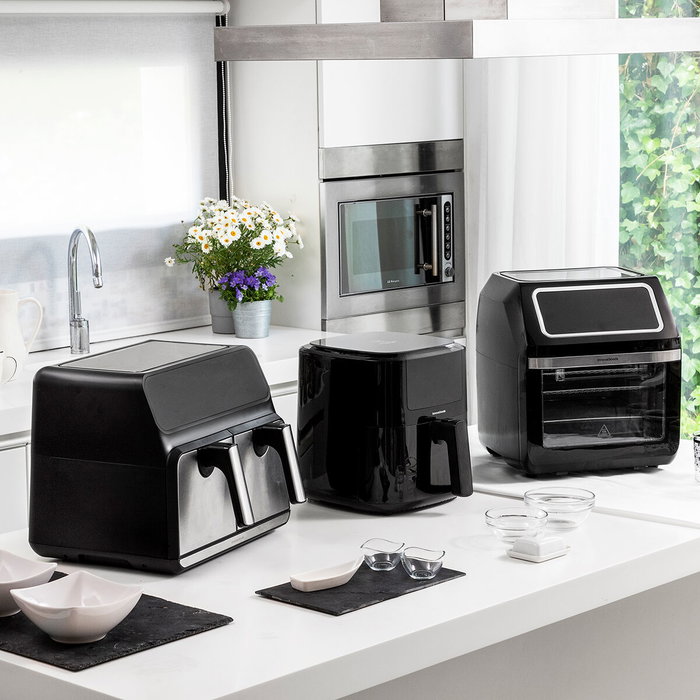 Pack Friteuse à Air avec Balance et Panier en Silicone Pliable pour Friteuses à Air InnovaGoods