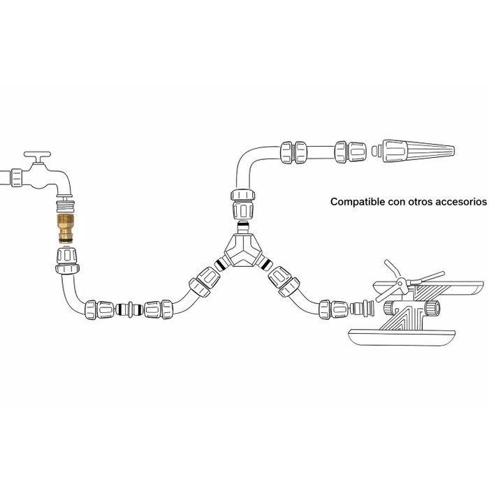 SATURNIA Adaptateur de tuyau en laiton 1/2 pol. mâle