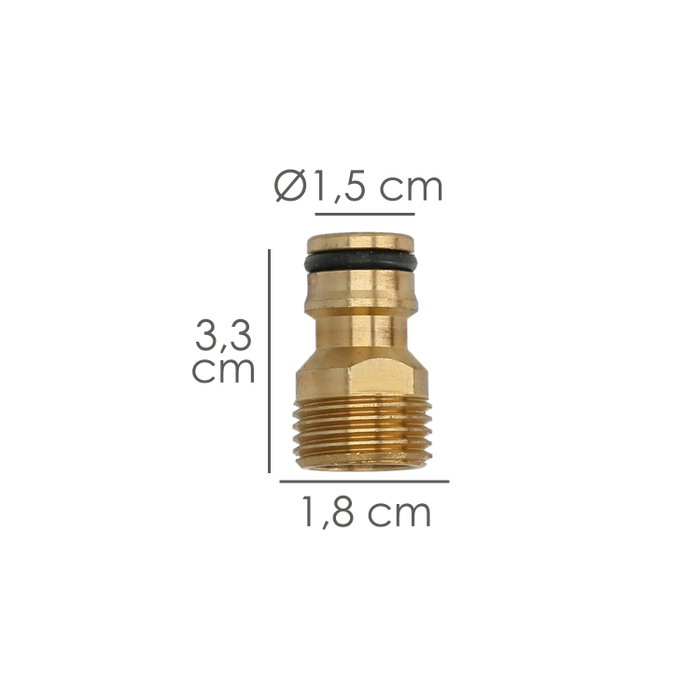 SATURNIA Adaptateur de tuyau en laiton 1/2 pol. mâle