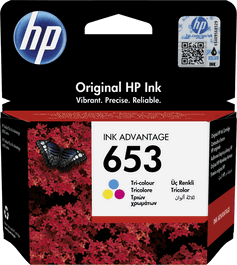 HP 3YM74AE Cartouche d'encre 653 tricolore (Cyan, Magenta, Jaune)