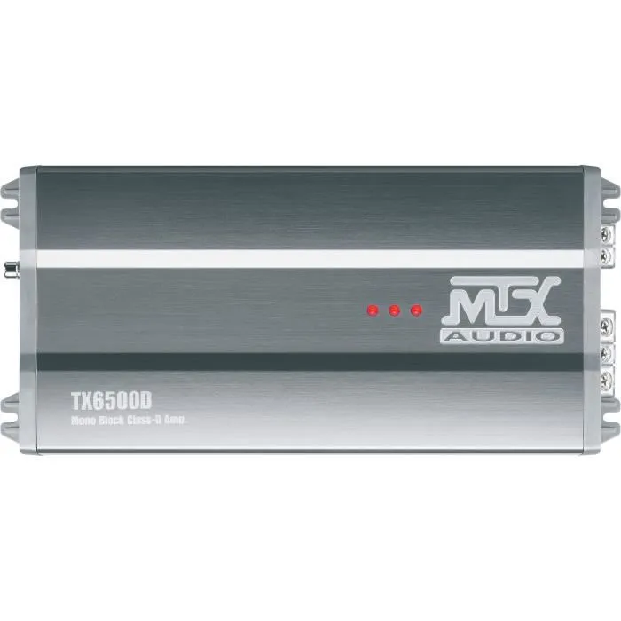 MTX Audio Amplificateur voiture mono TX6500D Classe-D 1x500W RMS, filtres variables, avec télécommande EBC