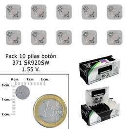 MAXELL Piles bouton oxyde d'argent 371 / SR920SW (Boîte de 10)