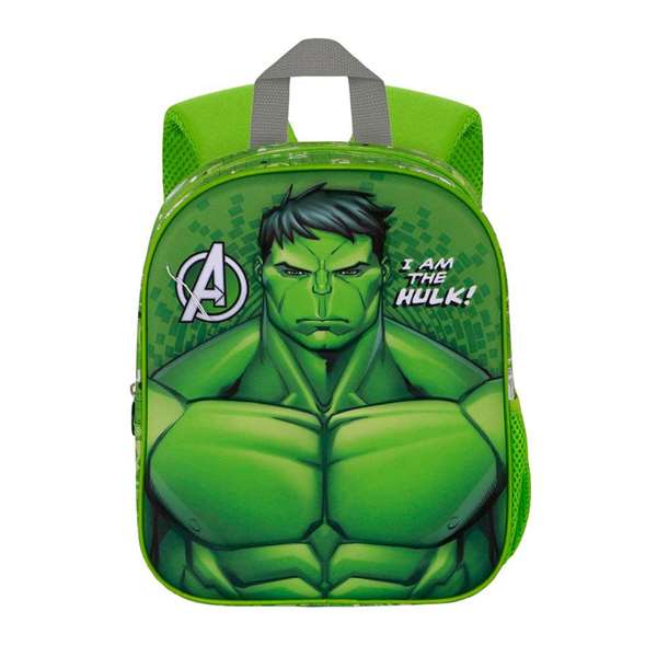 Karactermania - Mochila 3D Elite Hulk Rage - Sac à dos enfant avec motif en relief, compartiment unique et bretelles rembourrées - Dimensions : 26 x 11 x 31 cm