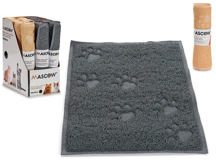 Mascow Tapis pour animaux 30 x 39 cm, assortis, beige et gris, PVC (Set de 24) Mascow Tapis pour animaux 30 x 39 cm, assortis, beige et gris, PVC (Set de 24)