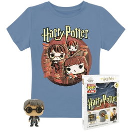 Funko Pop & Tee Harry Potter - Trio Hermione, Harry et Ron avec T-shirt Taille L