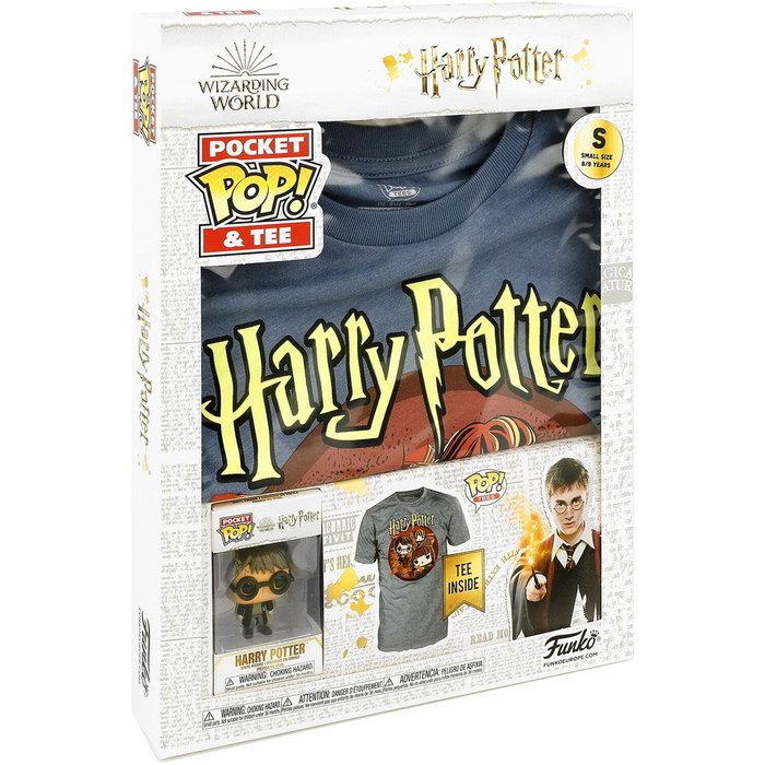 Funko Pop & Tee Harry Potter - Trio Hermione, Harry et Ron avec T-shirt Taille L