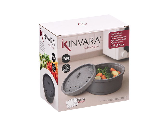 Kinvara Vaporera en Silicone Gris 17.5x17.5x10.5 cm (Set de 12)