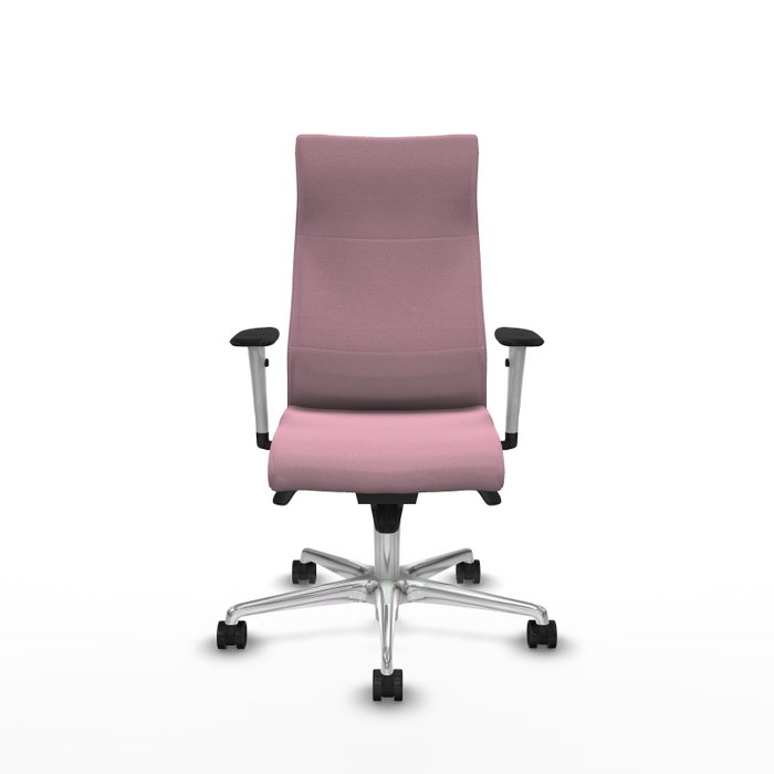 Piqueras Y Crespo Sillón Albacete Rose avec mécanisme synchrone et base aluminium