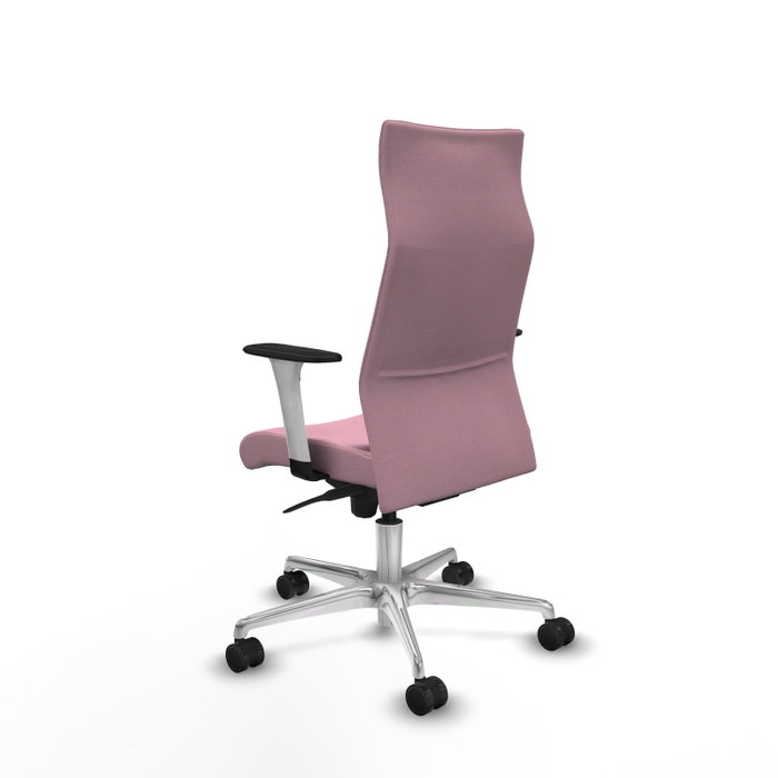 Piqueras Y Crespo Sillón Albacete Rose avec mécanisme synchrone et base aluminium