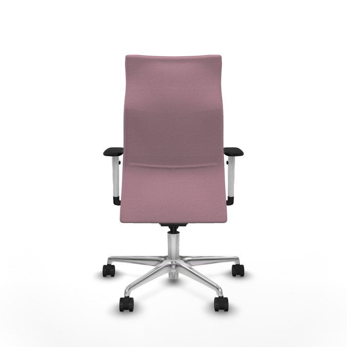 Piqueras Y Crespo Sillón Albacete Rose avec mécanisme synchrone et base aluminium