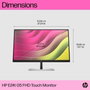 HP Écran Tactile PC Professionnel 23,8 Pouces FHD IPS 75 Hz - Modèle E24t G5 avec Réglage Ergonomique, Ports USB et Conception Écoresponsable