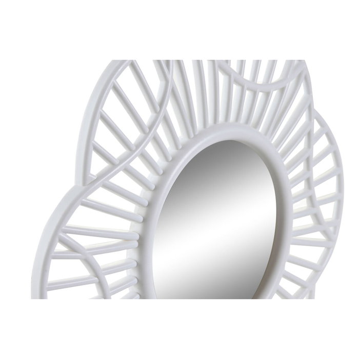 Ensemble de miroirs DKD Home Decor Verre Doré Blanc polypropylène (25 x 2 x 25 cm) (2 Unités)