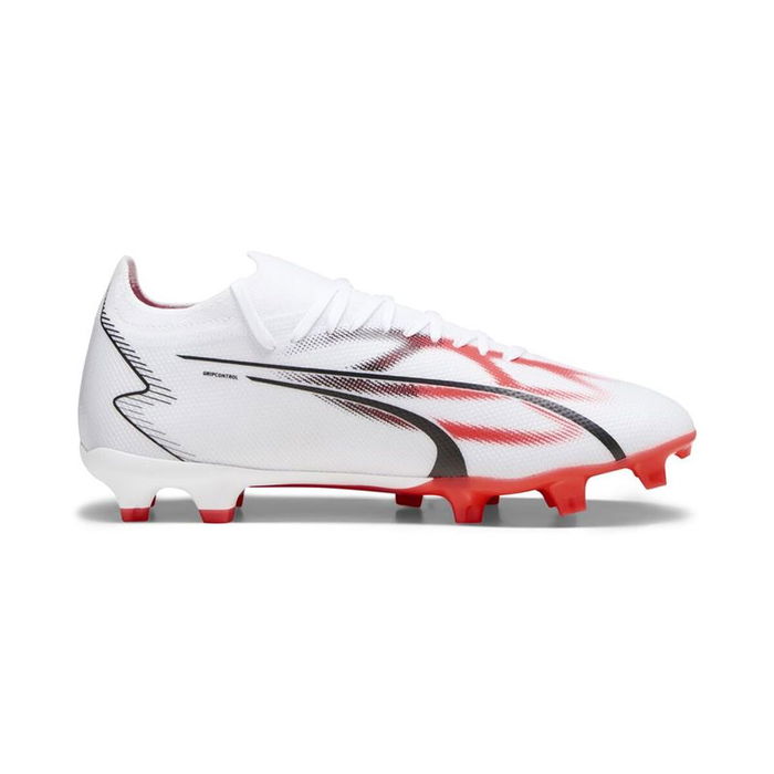 Chaussures de Football pour Adultes Puma Ultra Match Fg/Ag Blanc