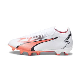 Chaussures de Football pour Adultes Puma Ultra Match Fg/Ag Blanc