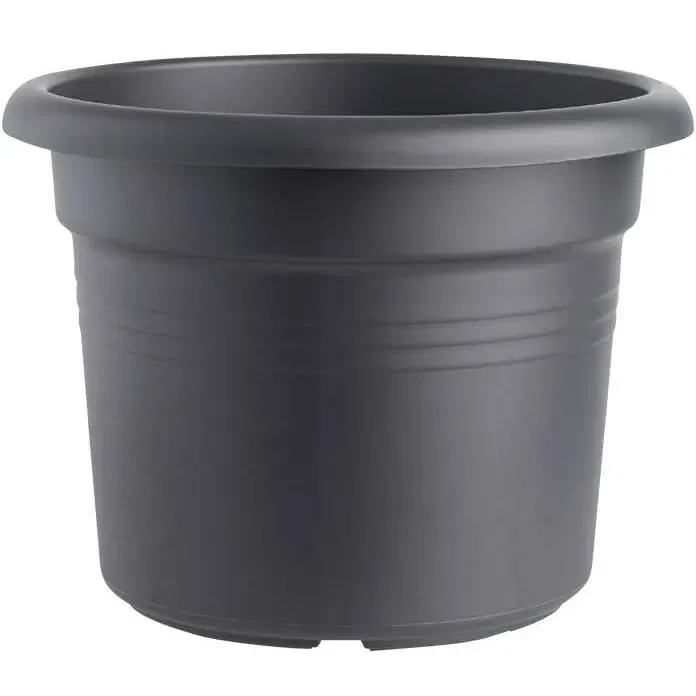 Elho Pot de fleurs rond GREEN BASICS, pot jardin en plastique terre cuite doux, diametre 43.8 cm hauteur 33.8 cm