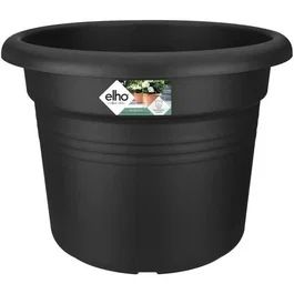 Elho Pot de fleurs rond GREEN BASICS, pot jardin en plastique terre cuite doux, diametre 43.8 cm hauteur 33.8 cm