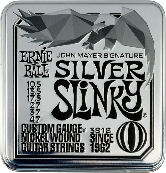 Ernie Ball Silver Slinky John Mayer Signature 10,5-47 Pack 3 Cordes Électriques