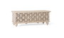 GINER Y COLOMER Malle de rangement en bois de manguier blanc décapé - Ouverture supérieure, fabrication artisanale - Grande capacité, 45 cm de hauteur - Parfait pour le stockage