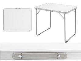 IBERGARDEN Table de camping pliable Blanco-Madera 60x80cm