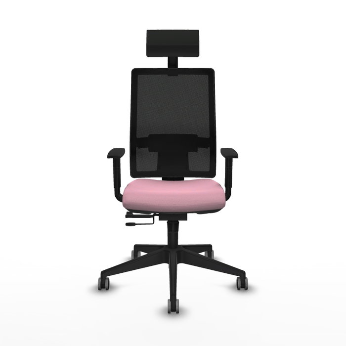Piqueras y Crespo Chaise de Bureau 1D066G1 Rose et Noir Piqueras y Crespo Chaise de Bureau 1D066G1 Rose et Noir