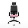 Piqueras y Crespo Chaise de Bureau 1D066G1 Rose et Noir