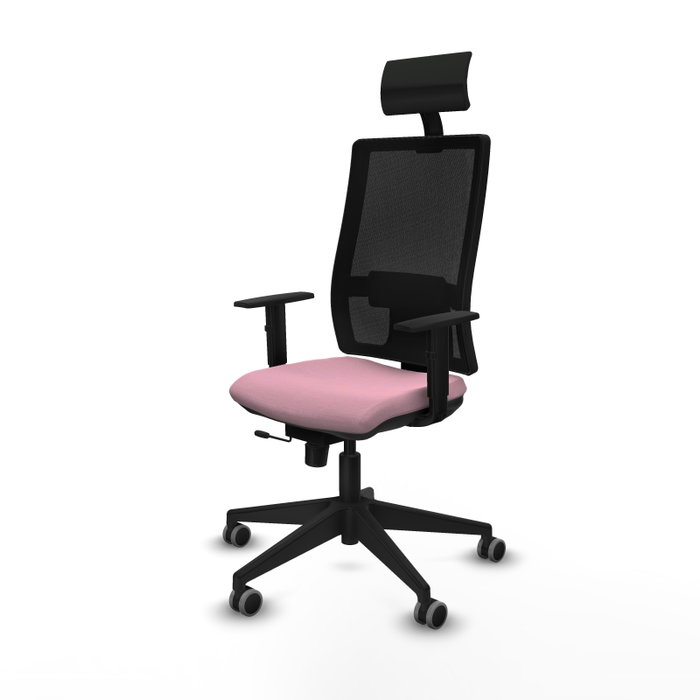 Piqueras y Crespo Chaise de Bureau 1D066G1 Rose et Noir Piqueras y Crespo Chaise de Bureau 1D066G1 Rose et Noir
