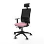 Piqueras y Crespo Chaise de Bureau 1D066G1 Rose et Noir