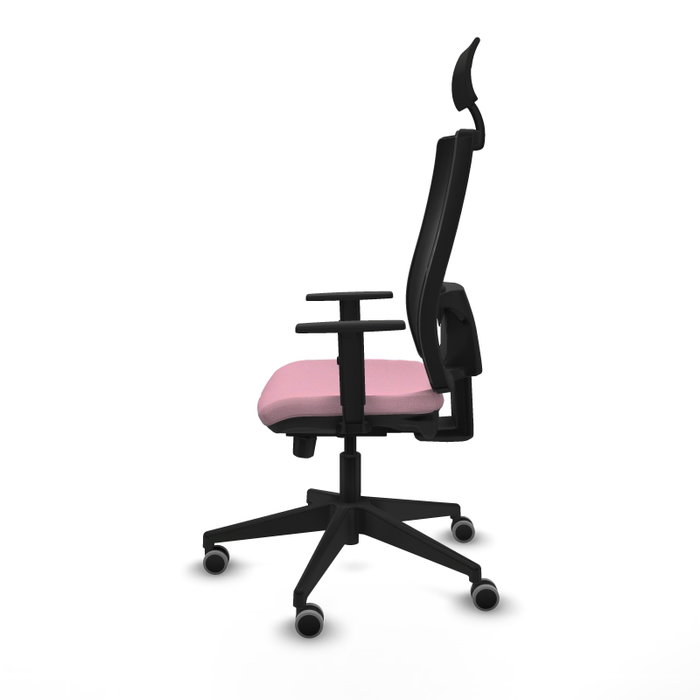 Piqueras y Crespo Chaise de Bureau 1D066G1 Rose et Noir Piqueras y Crespo Chaise de Bureau 1D066G1 Rose et Noir