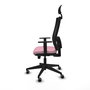 Piqueras y Crespo Chaise de Bureau 1D066G1 Rose et Noir