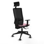 Piqueras y Crespo Chaise de Bureau 1D066G1 Rose et Noir