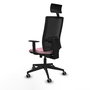 Piqueras y Crespo Chaise de Bureau 1D066G1 Rose et Noir
