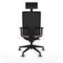 Piqueras y Crespo Chaise de Bureau 1D066G1 Rose et Noir