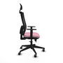 Piqueras y Crespo Chaise de Bureau 1D066G1 Rose et Noir