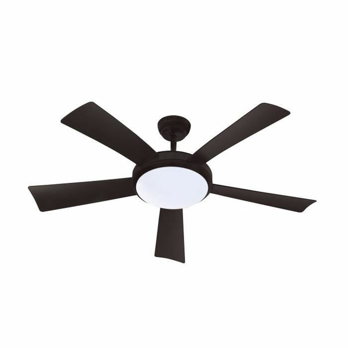 Farelek Wallis Noir Ventilateur de plafond Ø132cm 38W avec éclairage LED