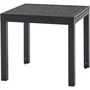 SOLOMA Table de jardin extensible 6 personnes en aluminium - Dimensions 80/160 x 80 x 75 cm