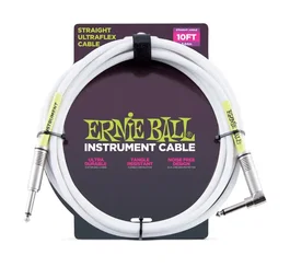 Ernieball Ultraflex Jack-Jack Blanc - 3.05 M Câble Jack
