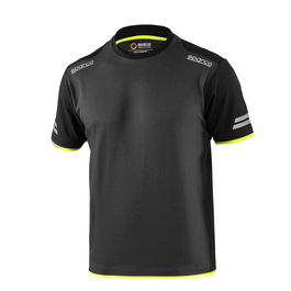 Sparco T-Shirt Tw S02416GSGF1S Taille S Gris-Jaune Fluo 45 % Coton 50 % Polyester 170 g/m²
