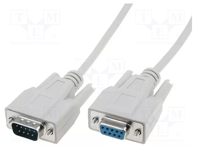 DIGITUS Câble D-Sub 9pin socle vers D-Sub 9pin prise, 5m, gris DIGITUS Câble D-Sub 9pin socle vers D-Sub 9pin prise, 5m, gris