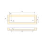 Emuca Lot de 20 poignées pour meubles Alfafar, L190mm, entraxe 160mm, Aluminium, Anodisé mat