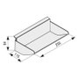 ZOBAL Plateau de présentation en métal argenté L200 mm, lot de 5 pièces