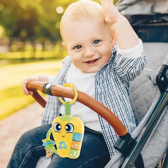 Lisciani Giochi Hochet électronique Pepper CAROTINA BABY avec sons joyeux, mélodies et anneaux de dentition pour bébé à partir de 3 mois Lisciani Giochi Hochet électronique Pepper CAROTINA BABY avec sons joyeux, mélodies et anneaux de dentition pour bébé à partir de 3 mois