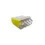 Connecteur rapide 4 voies 450 V 24 A thermoplastique transparent/jaune